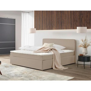 P & B Boxbett, Beige, Holz, H2, Höhe ca. 17 cm, 160x200 cm, Schlafzimmer, Betten, Doppelbetten