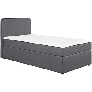 P & B Boxbett, Grau, Holz, H2, Höhe ca. 17 cm, 90x200 cm, in verschiedenen Größen erhältlich, Schlafzimmer, Betten, Boxspringbetten