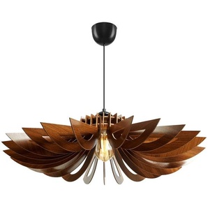 P & B Deckenleuchte, Walnuss, Holz, Uni,Uni, konisch,konisch, 68x68x50 cm, CE, Lampen & Leuchten, Innenbeleuchtung, Deckenleuchten