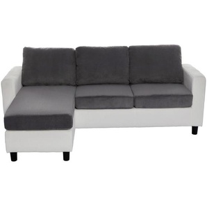 P & B Ecksofa, Dunkelgrau, Textil, 3-Sitzer, Füllung: Polyester, L-Form, einmalig seitenverkehrt montierbar, 198x135 cm, Wohnzimmer, Sofas & Couches, Wohnlandschaften, Ecksofas
