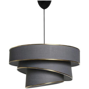 P & B Hängeleuchte, Anthrazit, Gold, Metall, Textil, Kunststoff, 72 cm, CE, Lampen & Leuchten, Innenbeleuchtung, Hängelampen