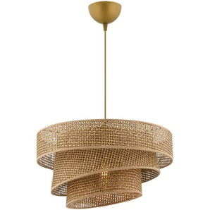P & B Hängeleuchte, Beige, Metall, Textil, 72 cm, CE, Lampen & Leuchten, Innenbeleuchtung, Leuchten nach Räumen, Esstischlampen