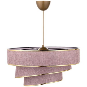 P & B Hängeleuchte, Gold, Kunststoff, Textil, Metall, zylindrisch,zylindrisch, 72 cm, Lampen & Leuchten, Innenbeleuchtung, Hängelampen