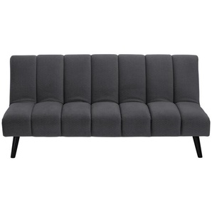 P & B Jugend-, Dunkelgrau, Textil, Eiche, Pappel, Sperrholz, 3-Sitzer, 180x81x93 cm, Liegefunktion, Kinder- & Jugendzimmer, Kindermöbel,