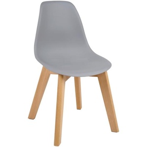 P & B Kinderstuhl, Grau, Buche, Holz, Kunststoff, Buche, massiv, 33x57x38 cm, Kinder- & Jugendzimmer, Kindermöbel, Kindersitzmöbel & -tische,