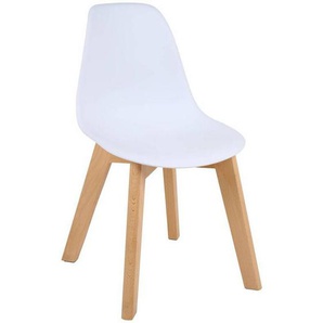 P & B Kinderstuhl, Weiß, Buche, Holz, Kunststoff, Buche, massiv, 33x57x38 cm, Kinder- & Jugendzimmer, Kindermöbel, Kindersitzmöbel & -tische,