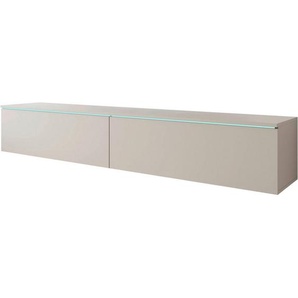 P & B Lowboard D180, Beige, Kaschmir, Holzwerkstoff, 30x180 cm, Fsc, stehend, hängend, Beleuchtung, Wohnzimmer, Wohnwände, Lowboards, Lowboards stehend