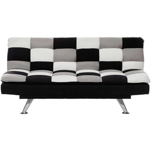 P & B Schlafsofa, Creme, Grau, Schwarz, Textil, Patchwork, 3-Sitzer, 182x87x90 cm, Liegefunktion, Kinder- & Jugendzimmer, Jugendmöbel, Jugendsofas