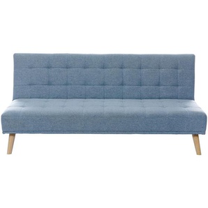 P & B Schlafsofa, Hellblau, Textil, Kautschukholz, massiv, 3-Sitzer, 179x81x85 cm, Liegefunktion, Kinder- & Jugendzimmer, Jugendmöbel, Jugendsofas
