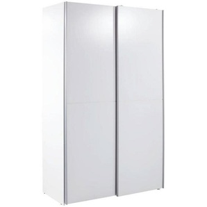 P & B Schwebetürenschrank, Weiß, Holzwerkstoff, 6 Fächer, 125x195.5x38 cm, Blauer Engel, BQ - Bündnis für Qualität, Made in Germany, Schlafzimmer,