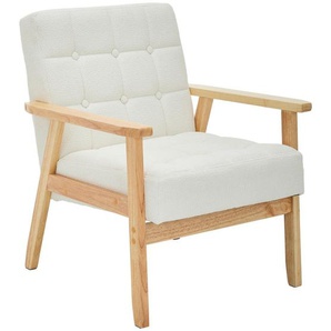 P & B Sessel, Weiß, Textil, Kiefer, vollmassiv, 64x77.5x67 cm, Wohnzimmer, Sessel, Polstersessel