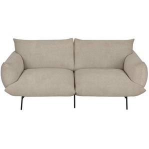 P & B Sofa, Beige, Textil, 2-Sitzer, 185x77x83 cm, Wohnzimmer, Sofas & Couches, Sofas