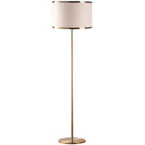 P & B Stehleuchte, Creme, Bronze, Glas, rund,rund, 156 cm, CE, Schnurschalter, Lampen & Leuchten, Innenbeleuchtung, Stehlampen, Stehlampen