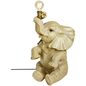 P & B Stehleuchte , Gold , Kunststoff , Elefant,Elefant , 38.5x66 cm , Lampen & Leuchten, Innenbeleuchtung, Stehlampen, Stehlampen