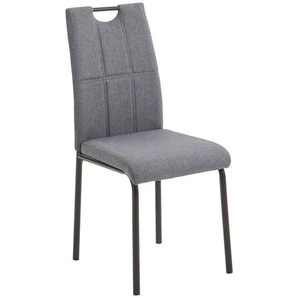 P & B Stuhl, Anthrazit, Schwarz, Textil, Rundrohr, 41.5x96.5x52.5 cm, mit Griff, Esszimmer, Stühle, Esszimmerstühle