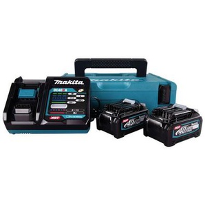 Makita - Pack 2 Akkus BL4040 + Ladegerät DC40RA in MAKPAC1 - 191J97-1