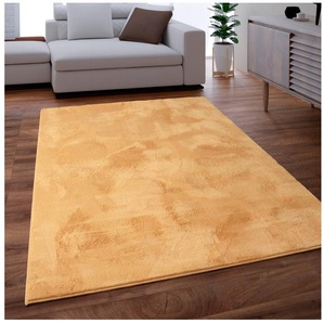 Paco Home Fellteppich Kunstfell Soft 380, rechteckig, Höhe: 14 mm, Langflor, Kuschelteppich - besonders weich, Uni-Farben