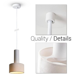 Paco Home Pendelleuchte »VELUTA«, Leuchtmittel GU10   ohne Leuchtmittel, Wohnzimmer Hängeleuchte Stoffschirm Esszimmer Modern GU10