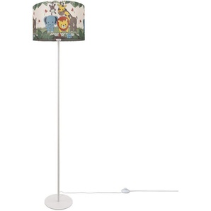 Paco Home Stehlampe Diamond 634, ohne Leuchtmittel, Kinderlampe LED Kinderzimmer Lampe Dschungel-Tiere Stehleuchte E27