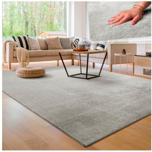 Paco Home Teppich Cadiz 630, rechteckig, Höhe: 14 mm, Uni-Farben, besonders weich, waschbar, auch als Läufer erhältlich