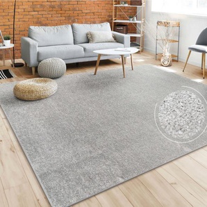 Paco Home Teppich Porto 890, rechteckig, Höhe: 13 mm, Kurzflor, Uni-Farben, ideal im Wohnzimmer & Schlafzimmer