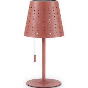 Paco Home Tischleuchte LARA, LED fest integriert, Warmweiß, Outdoor LED Akku Metall Aufladbar Zugschalter Kabellos