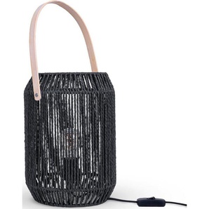 Paco Home Tischleuchte NANDO, ohne Leuchtmittel, Tischlampe Schreibtischlampe Beistelltisch Lampenschirm Boho Korb E27