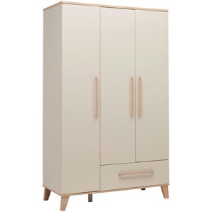 Paidi Babykleiderschrank Malio, Beige, Holzwerkstoff, 5 Fächer, 1 Schubladen, 123.5x202.9x55.6 cm, Blauer Engel, Goldenes M, Babymöbel,
