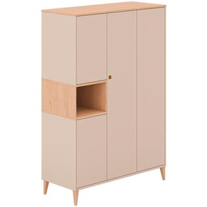 Paidi Babykleiderschrank Mila & Ben, Buche, Beige, Holzwerkstoff, massiv, 141.2x205.8x51.3 cm, Blauer Engel, Goldenes M, Babymöbel, Babykleiderschrank