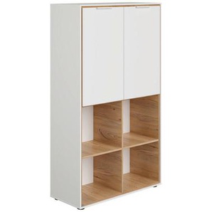 Paidi Babyregal Lieven , Weiß, Eiche , 4 Fächer , 97.2x165.0x38.8 cm , Blauer Engel, Goldenes M , Kinder & Jugendmöbel, Kindermöbel, Kinderregale