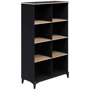 Paidi Babyregal Tomke , Schwarz, Eiche , 6 Fächer , 94.8x157.5x39.6 cm , Blauer Engel, Goldenes M , stehend , Kinder & Jugendmöbel, Kindermöbel, Kinderregale