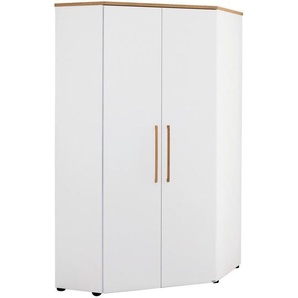 Paidi Eckkleiderschrank Oscar, Weiß, Eiche, Holz, Eiche, massiv, 6 Fächer, 101.9x206x125.9 cm, Blauer Engel, Goldenes M, Beimöbel erhältlich, Schlafzimmer, Kleiderschränke, Eckschränke