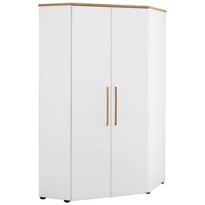 Paidi Eckkleiderschrank Oscar, Weiß, Eiche, Holz, Eiche, massiv, 6 Fächer, 101.9x206x125.9 cm, Blauer Engel, Goldenes M, Beimöbel erhältlich,