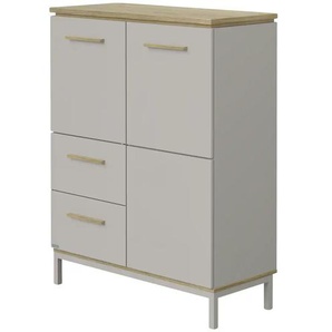 PAIDI Highboard  Benne ¦ grau ¦ Maße (cm): B: 90,9 H: 117,4 T: 39.6