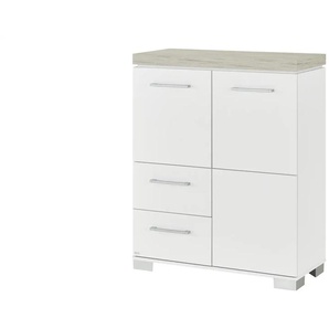 PAIDI Highboard Kira - weiß - Materialmix - 90,9 cm - 111,8 cm - cm 39,6 | Möbel Kraft