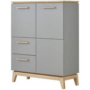 PAIDI Highboard  Sten ¦ grau ¦ Maße (cm): B: 94,6 H: 123,2 T: 39,3