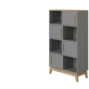 PAIDI Highboard  Sten ¦ grau ¦ Maße (cm): B: 94,8 H: 161 T: 39.6