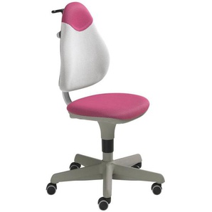 Paidi Jugenddrehstuhl, Rosa, Weiß, Textil, Sternfuß, 63x86-102x53 cm, Stoffauswahl, Typenauswahl, Arbeitszimmer, Bürostühle, Jugend- &