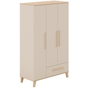 Paidi Kinderkleiderschrank Malio, Natur, Beige, Holzwerkstoff, 5 Fächer, 1 Schubladen, 123.5x202.9x55.6 cm, Blauer Engel, Goldenes M, Typenauswahl, Beimöbel erhältlich, Kinder- & Jugendzimmer, Kindermöbel, Kinderkleiderschränke