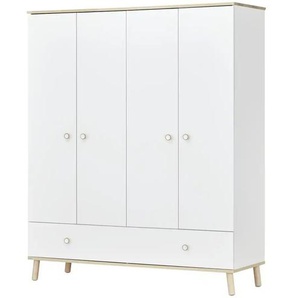 PAIDI Kleiderschrank 4-türig Ylvie - weiß - Materialmix - 165,6 cm - 198,7 cm - cm 56,3 | Möbel Kraft