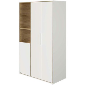 PAIDI Kleiderschrank  Lieven - weiß - Materialmix - 125,9 cm - 203,6 cm - 54,8 cm | Möbel Kraft