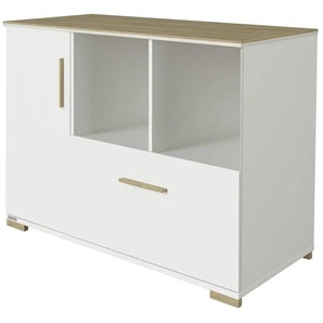 PAIDI Kommode - weiß - Materialmix - 123,5 cm - 92,1 cm - cm 55,6 | Möbel Kraft