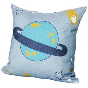 PAIDI Partykissen Dinos im Weltall - blau - Materialmix - 10 cm - 40 cm - cm 40,0 | Möbel Kraft
