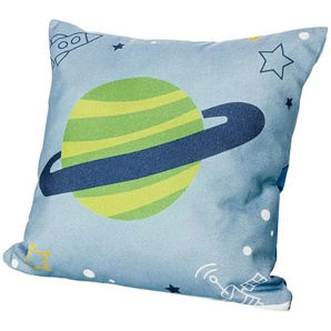PAIDI Partykissen Dinos im Weltall - blau - Materialmix - 10 cm - 40 cm - cm 40,0 | Möbel Kraft
