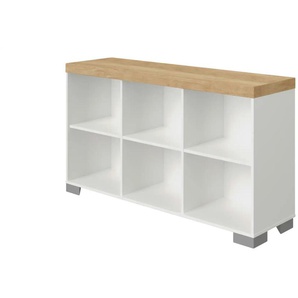 PAIDI Regal Kira - weiß - Materialmix - 135,3 cm - 76,6 cm - cm 37,9 | Möbel Kraft
