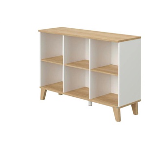 PAIDI Sideboard Oscar - weiß - Materialmix - 123,5 cm - 85,2 cm - cm 39,9 | Möbel Kraft