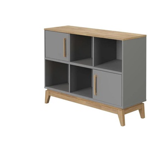 PAIDI Sideboard Sten - grau - Materialmix - 123,5 cm - 90,6 cm - cm 39,6 | Möbel Kraft