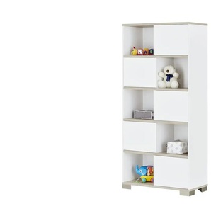 PAIDI Standregal mit Schiebetüren Carlo - weiß - Materialmix - 86,4 cm - 183,2 cm - cm 40,6 | Möbel Kraft