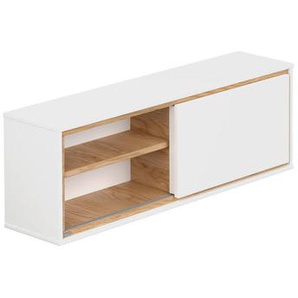 Paidi Wandboard Lieven , Weiß, Eiche , 88.8x30.2x21.1 cm , Blauer Engel, Goldenes M , Babymöbel, Babyregale
