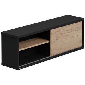 Paidi Wandregal Tomke , Schwarz, Eiche , 1 Fächer , 86.4x29.0x20.0 cm , Blauer Engel, Goldenes M , Kinder & Jugendmöbel, Kindermöbel, Kinderregale